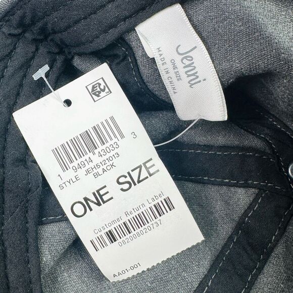 Jenni Washed Black StrapBack Hat - One Size - Picture 7 of 7